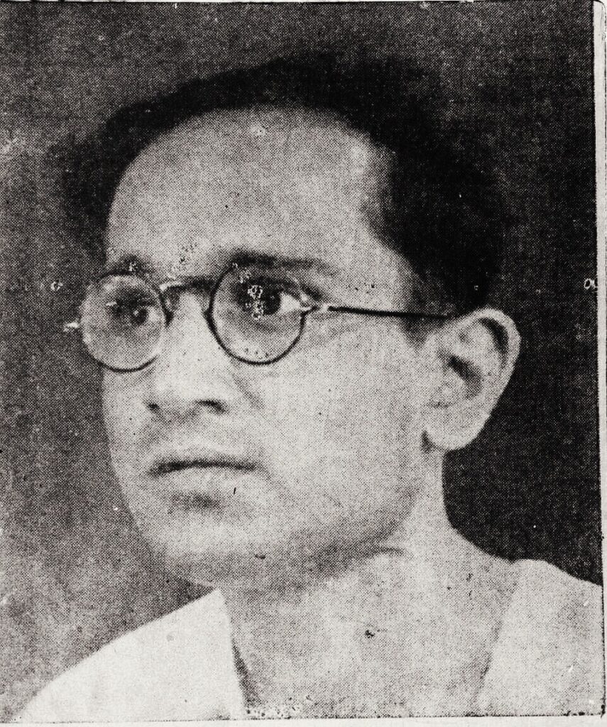 Batukeshswar Dutt, after his release from jail - Black and White portrait