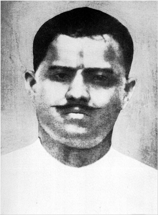 Ram Prasad Bismil in 1924, black and white portrait
