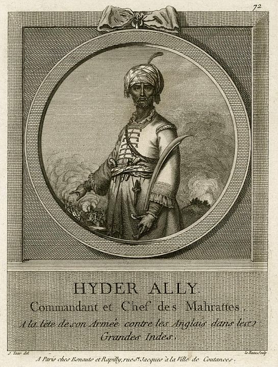 इंग्रज-मैसूर युद्ध Anglo-Mysore wars Marathi Mahiti - Hyder Ali in 1762.